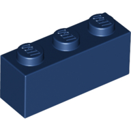 Lego kostka (kostička) 1x3, tmavě modrá (4251160, 6233955)